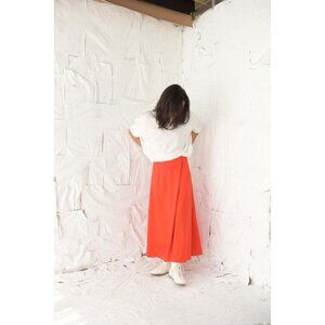 NWT COG THE BIG SMOKE Halo Semi Flare Maxi Skirt A-line One Size in Scarlet